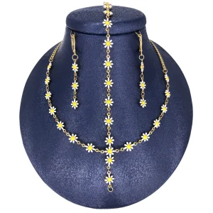 سرویس بابونه (گردنبند، دستبند، گوشواره)