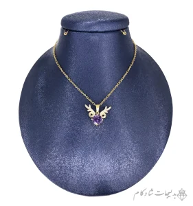 گردنبند طرح شاخ گوزن نگین دار