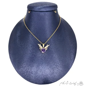 گردنبند طرح شاخ گوزن نگین دار