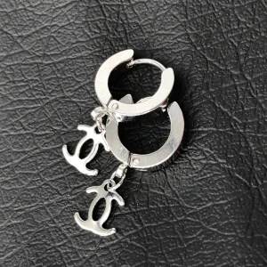 گوشواره طرح چنل نقره ای
