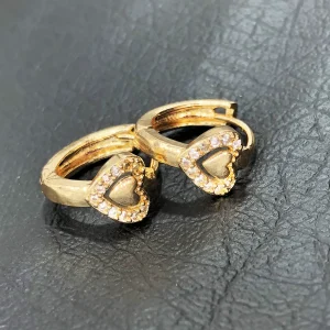گوشواره حلقه ای طرح قلب