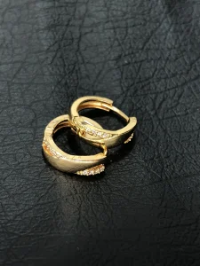 گوشواره حلقه ای نگین دار